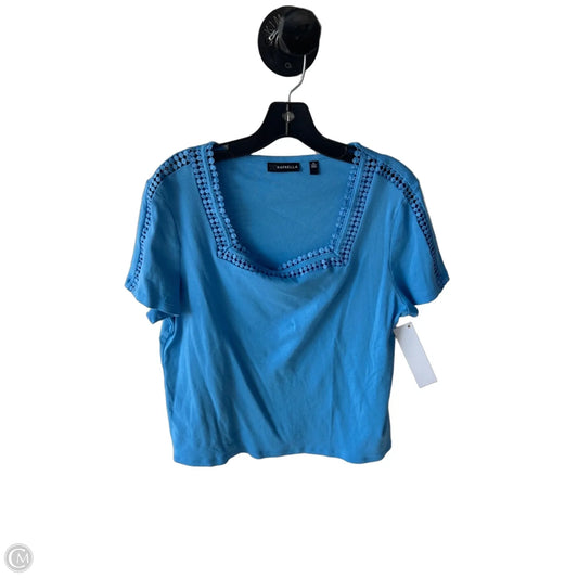 Top Short Sleeve By Rafaella In Blue, Size: Xl