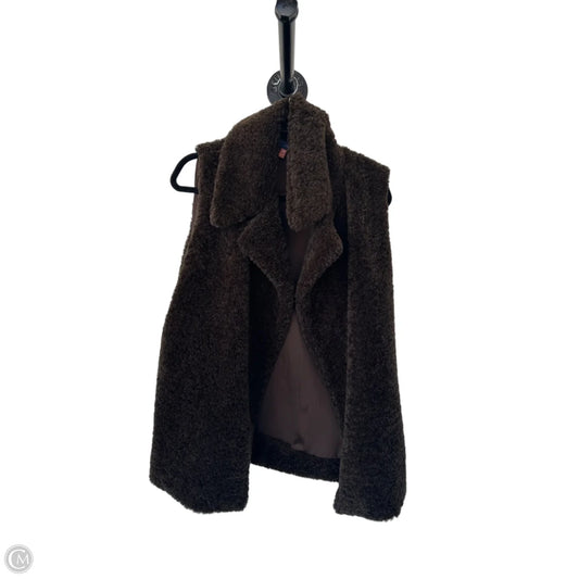 Vest Faux Fur & Sherpa By Pilcro In Brown, Size: Osfm