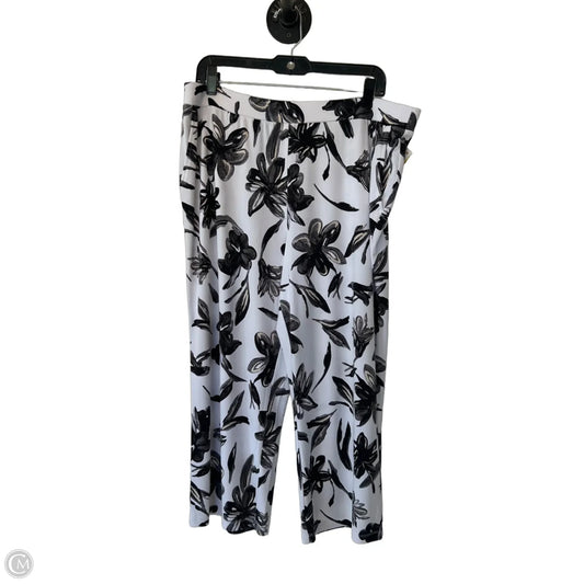 Pants Cropped By Susan Graver In Black & White, Size: L