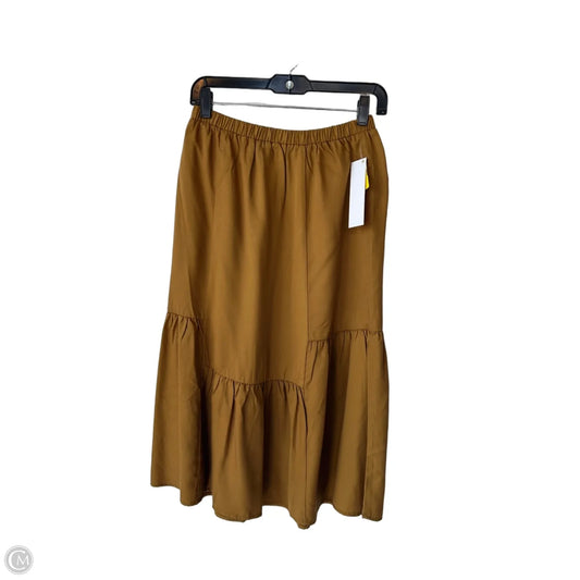 Skirt Midi By Loft In Gold, Size: Xs