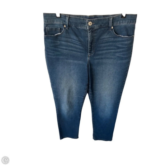 Jeans Straight By Bandolino In Blue Denim, Size: 12