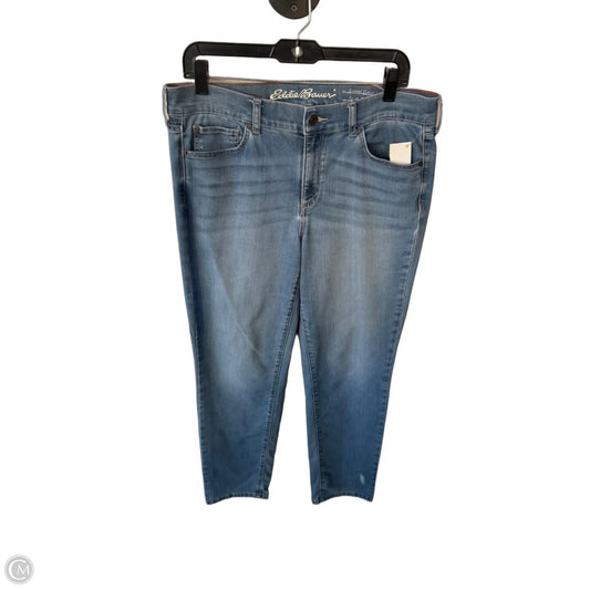 Jeans Straight By Eddie Bauer In Blue Denim, Size: 12