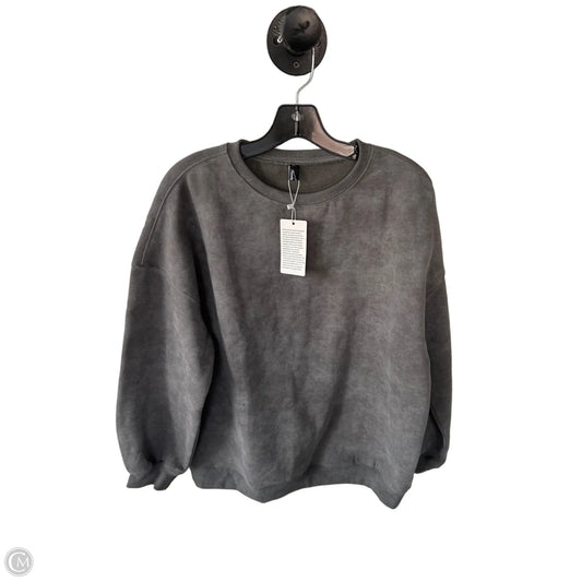 Sweatshirt Crewneck By Trendy Queen In Grey, Size: M