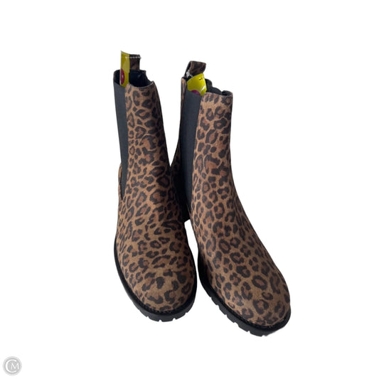 Boots Ankle Flats By Cma In Animal Print, Size: 7.5