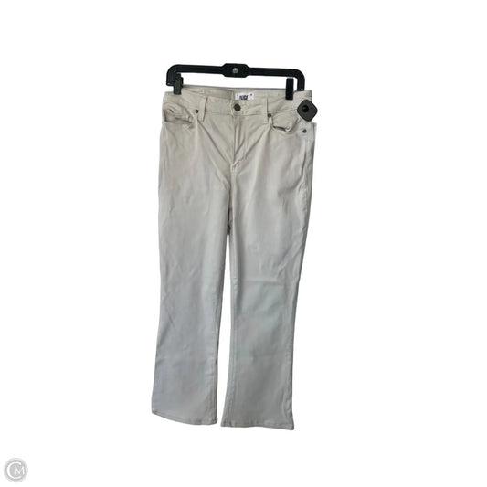 Jeans Cropped By Paige In Cream Denim, Size: 8