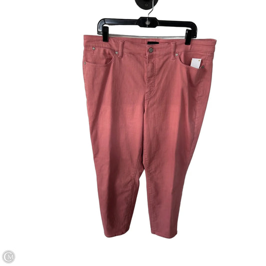 Jeans Skinny By Talbots In Pink Denim, Size: 16