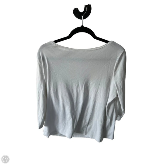 Top Short Sleeve By Talbots In White, Size: 2x