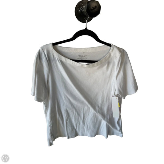 Top Short Sleeve By Talbots In White, Size: 1x
