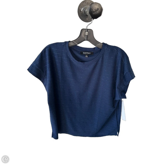Top Short Sleeve By Ellen Tracy In Blue, Size: L