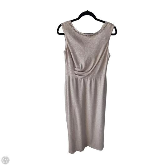 Dress Party Long By Tahari By Arthur Levine In Gold, Size: L
