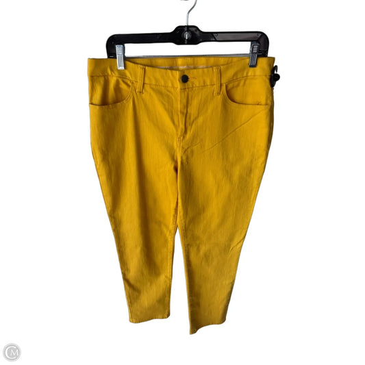 Jeans Boyfriend By Chicos In Yellow Denim, Size: 8