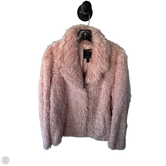 Jacket Faux Fur & Sherpa By Isaac Mizrahi Live Qvc In Pink, Size: Xl