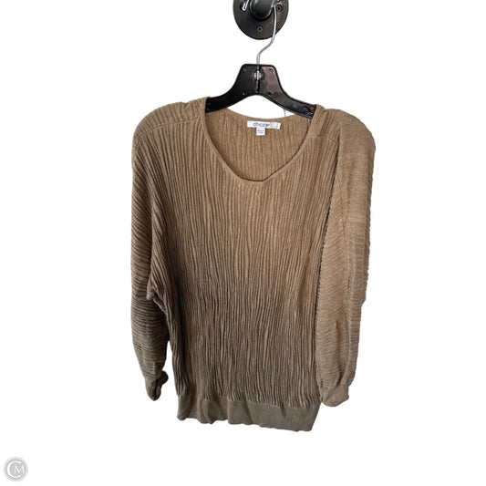Sweater By Chicos In Gold, Size: Xl