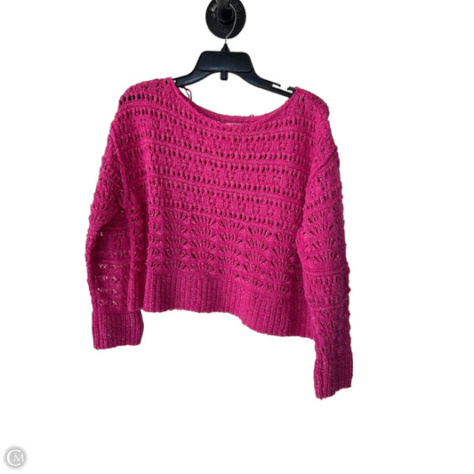 Sweater By Pilcro In Pink & White, Size: Xs