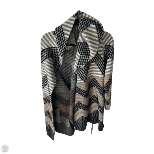 Sweater Cardigan By Field Flower In Grey & Tan, Size: M