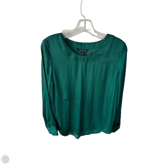 Blouse Long Sleeve By Banana Republic In Green, Size: M