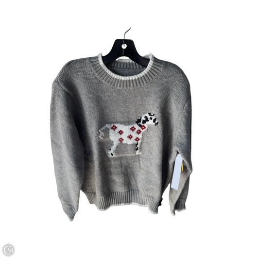Sweater By Cider In Grey & White, Size: M