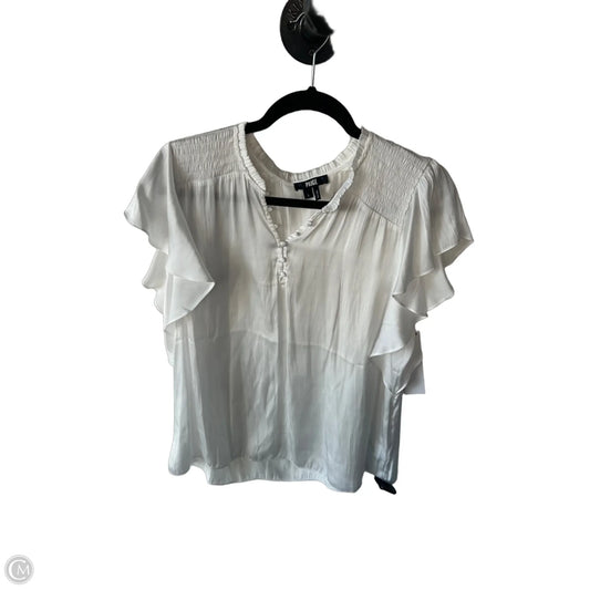 Blouse Short Sleeve By Paige In White, Size: L