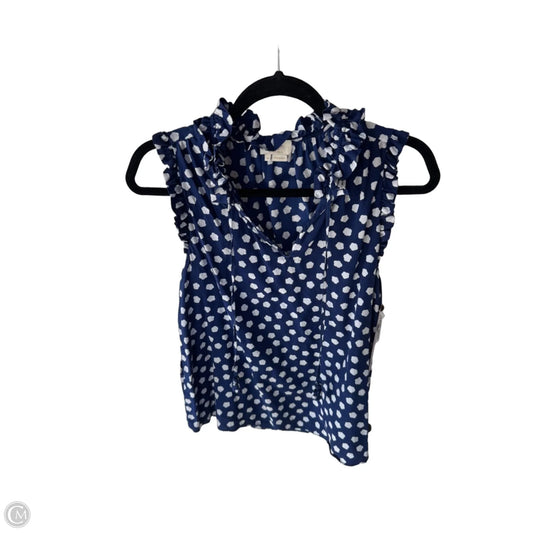 Blouse Designer By Kate Spade In Blue & White, Size: M
