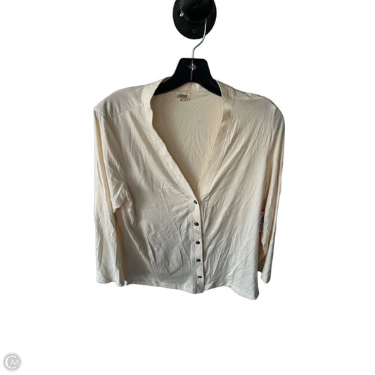 Top Long Sleeve By L Agence In Cream, Size: L