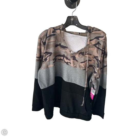 Sweatshirt Hoodie By Cme In Black & Green, Size: Xxl