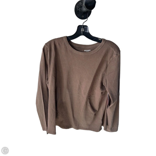 Top Long Sleeve Basic By Old Navy In Brown, Size: L