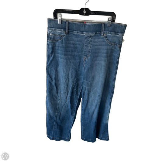 Jeans Wide Leg By Spanx In Blue Denim, Size: 20