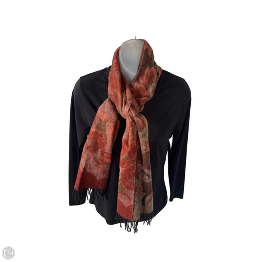 Scarf Winter By Clothes Mentor In Brown & Orange