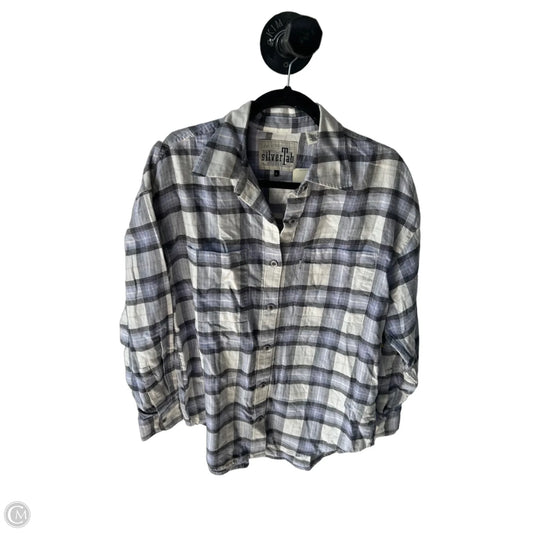Top Long Sleeve By Levis In Grey & White, Size: S