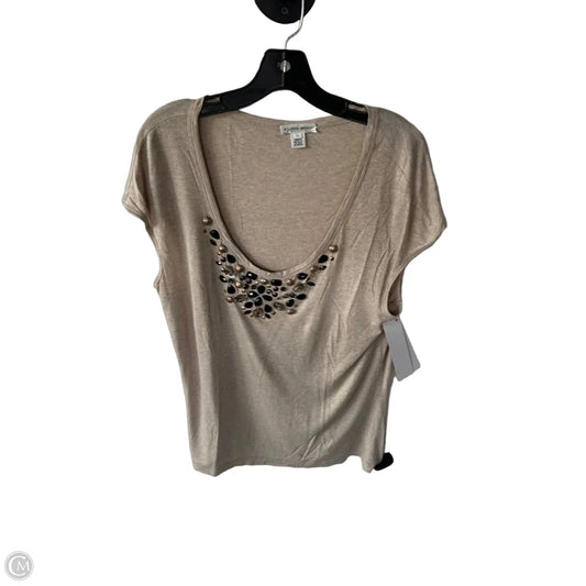 Top Short Sleeve Luxury Designer By St John Collection In Tan, Size: L