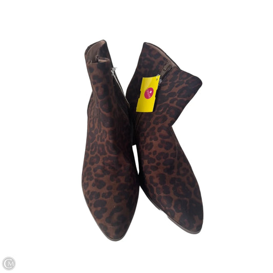 Boots Ankle Heels By A New Day In Animal Print, Size: 9