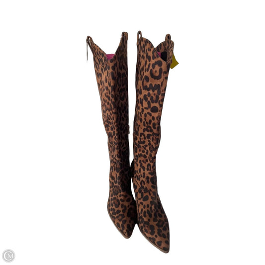 Boots Ankle Heels By Jessica Simpson In Animal Print, Size: 9