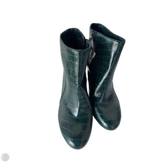 Boots Ankle Heels By Inc In Green, Size: 9