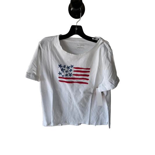 Top Short Sleeve Basic By Talbots In Blue & Red & White, Size: Xl
