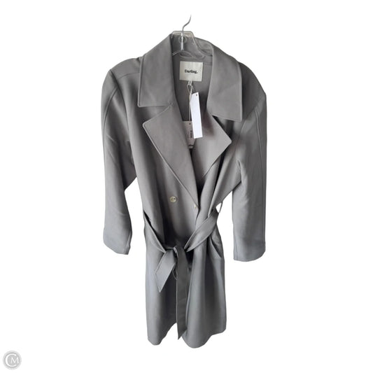 Coat Trench Coat By Clothes Mentor In Grey, Size: Xl