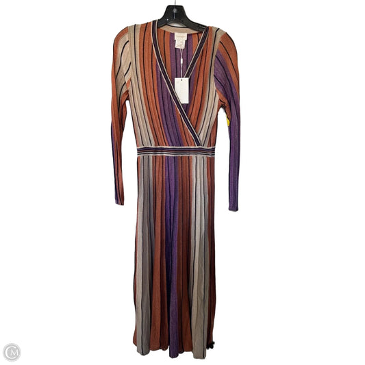 Dress Sweater By FOXIEDOX In Orange & Purple, Size: S