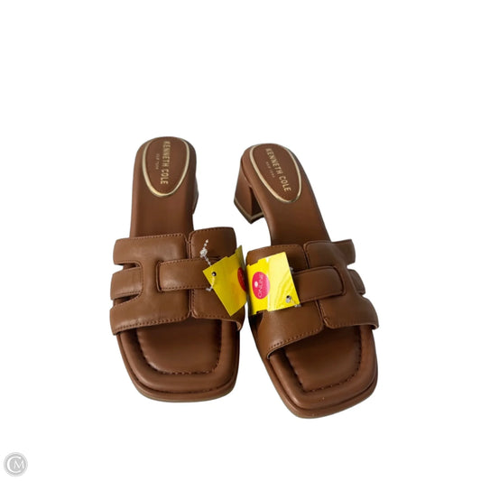 Sandals Heels Block By Kenneth Cole In Brown, Size: 6.5