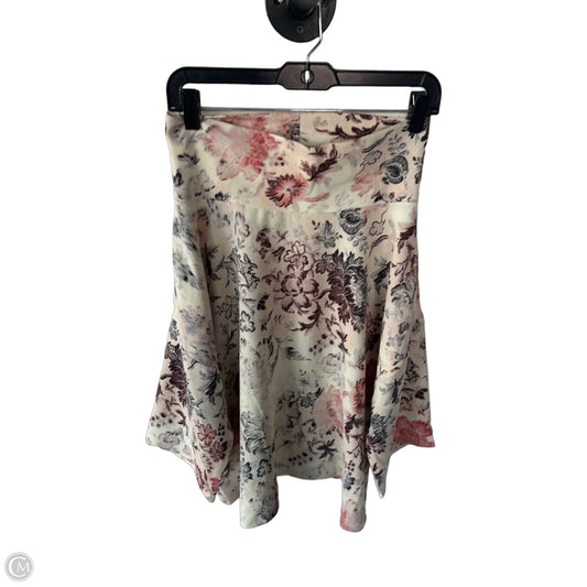 Top 3/4 Sleeve By Chicos In Cream & Pink, Size: Xl