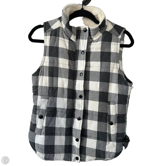 Vest Puffer & Quilted By Skies Are Blue In Grey & White, Size: Xs