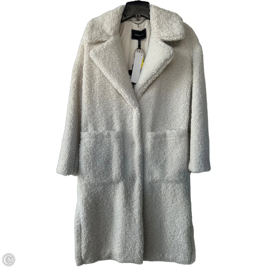 Coat Faux Fur & Sherpa By Bcbgmaxazria In Cream, Size: Xs