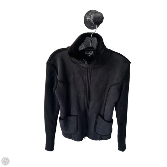 Jacket Faux Fur & Sherpa By Say What In Black, Size: M