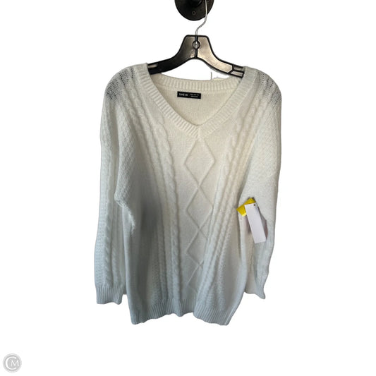 Dress Sweater By Shein In White, Size: S
