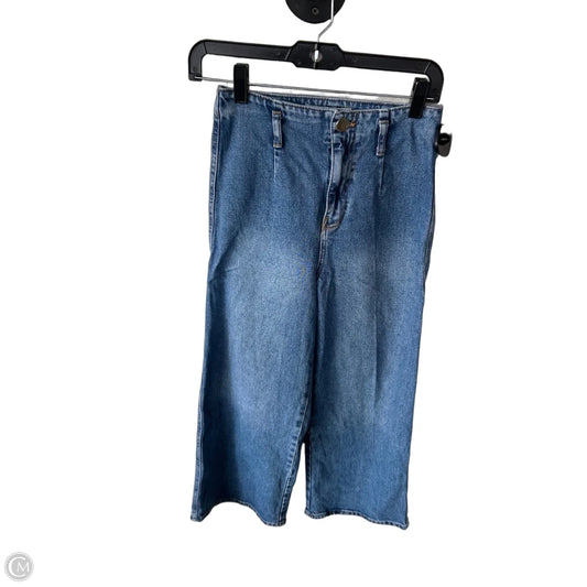 Jeans Wide Leg By Zara In Blue Denim, Size: 2