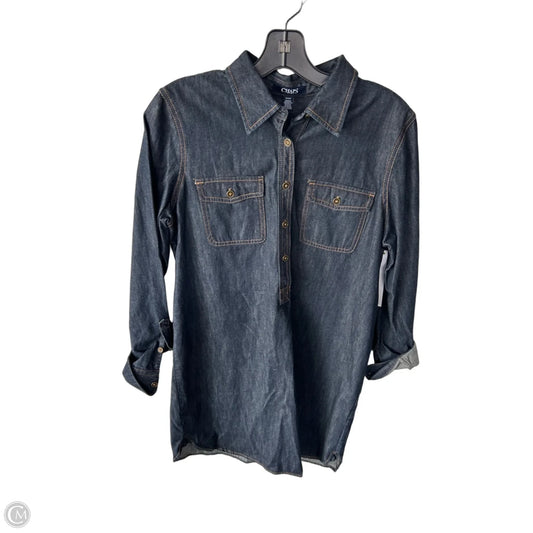 Dress Casual Short By Chaps In Blue Denim, Size: M