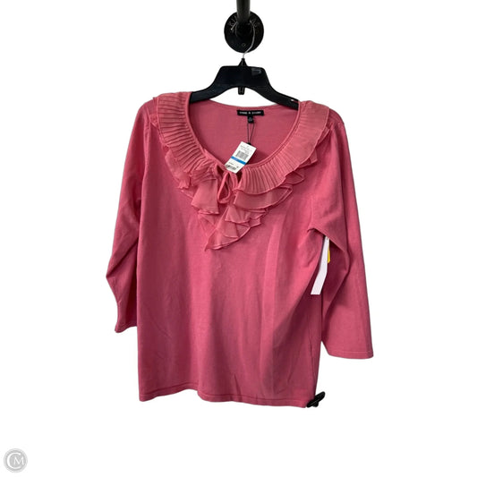 Sweater By Cable And Gauge In Pink, Size: Xl