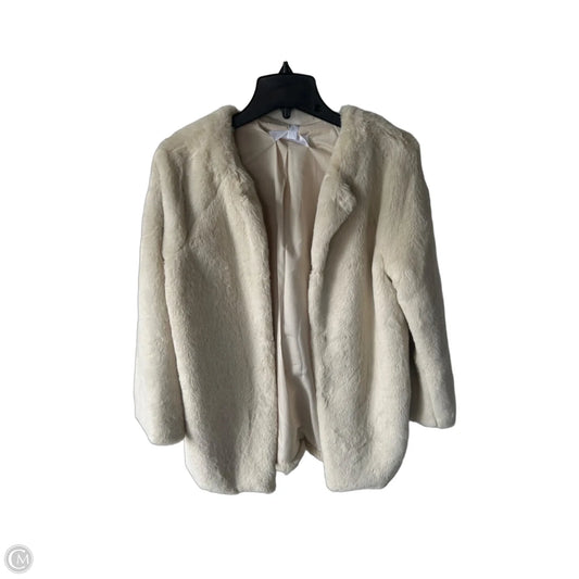 Coat Faux Fur & Sherpa By Popsugar In Cream, Size: S