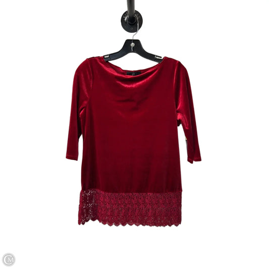 Blouse 3/4 Sleeve By Carole Little In Red, Size: S