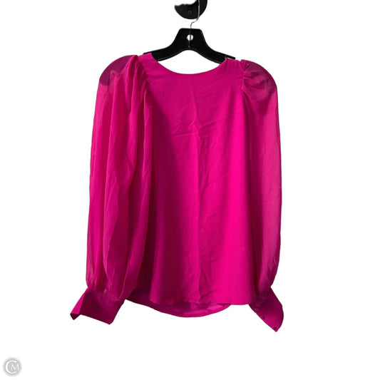 Blouse Long Sleeve By Ann Taylor In Pink, Size: Xs