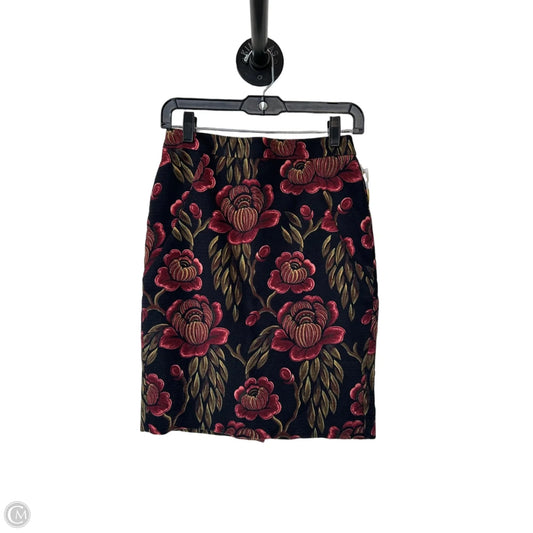 Skirt Mini & Short By Ann Taylor In Black & Red, Size: 0p