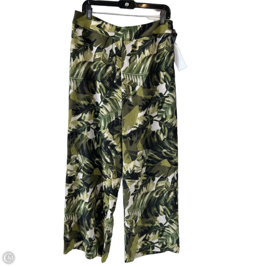 Pants Wide Leg By Worth Ny In Green & White, Size: 8